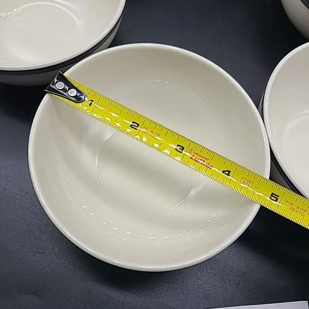 Pickard Set (6) BOWLS Fruit Dessert Snack Gray Gold Rim 4.5